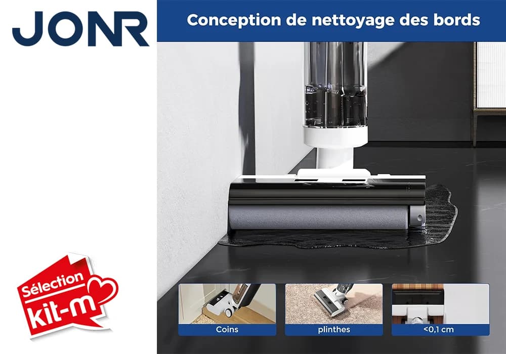 Aspirateur Balai Sans Fil Autonettoyant (eau et poussière) JONR ED12 - Image 2