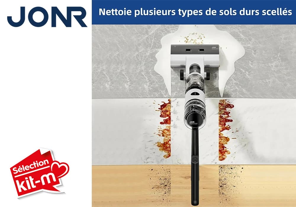 Aspirateur Balai Sans Fil Autonettoyant (eau et poussière) JONR ED12 - Image 5