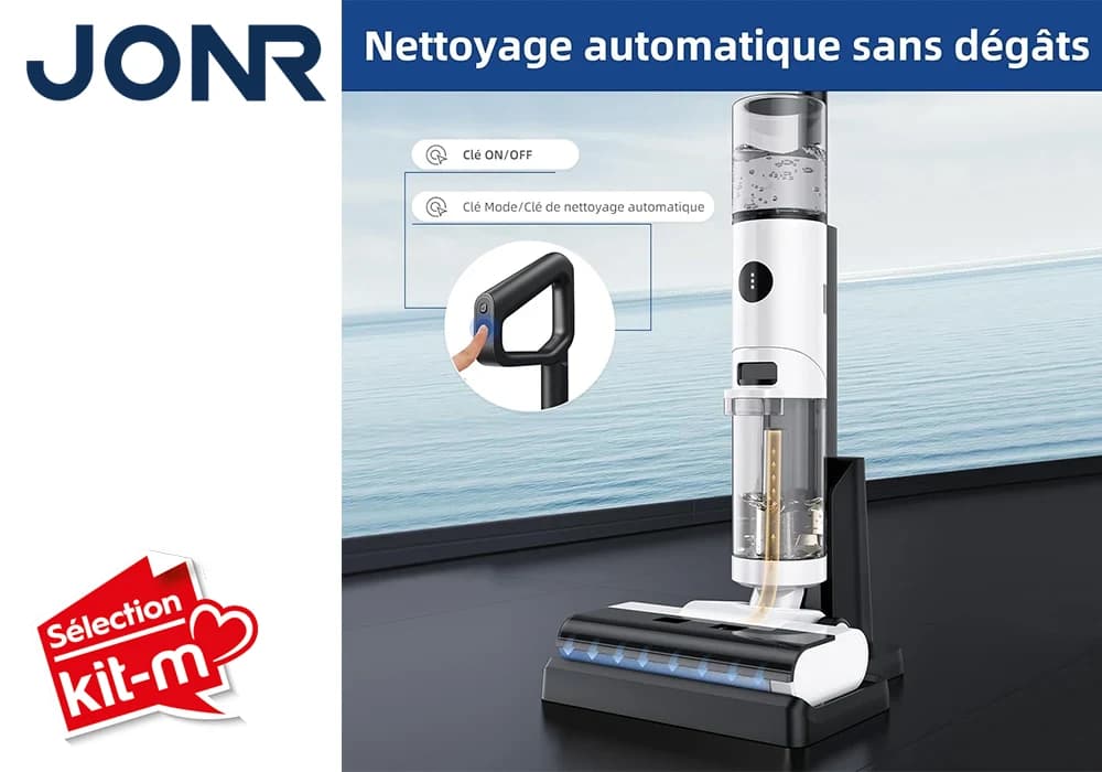 Aspirateur Balai Sans Fil Autonettoyant (eau et poussière) JONR ED12 - Image 4