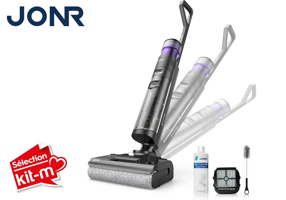Aspirateur Balai Sans Fil Autonettoyant (Eau et Poussière) JONR ED12 PRO MAX - Image 1