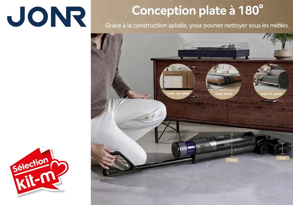 Aspirateur Balai Sans Fil Autonettoyant (Eau et Poussière) JONR ED12 PRO MAX - Image 5