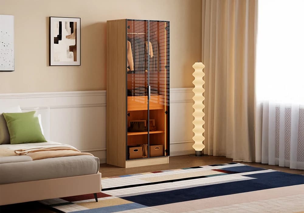 Armoire Vitrée 2 Portes avec LED - Image 1