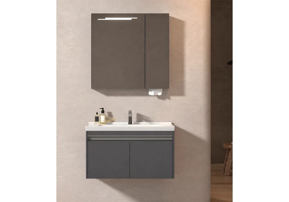 Ensemble Salle de Bain GRINA Gris 80cm - Image 1