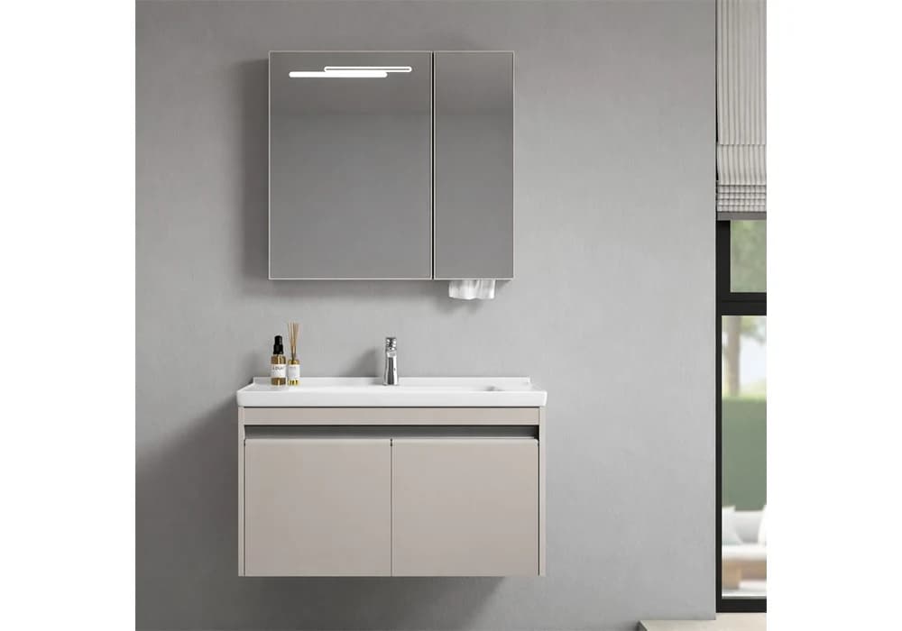 Ensemble Salle de Bain GRINA Beige 80cm - Image 1