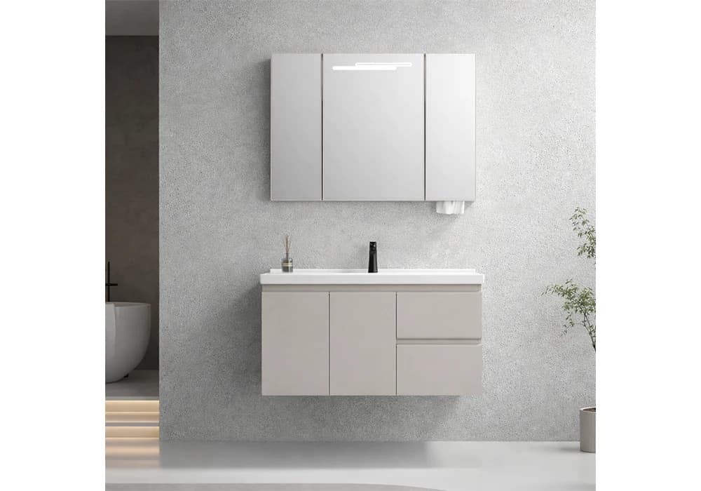 Ensemble Salle de Bain BELIA Beige 90cm - Image 1