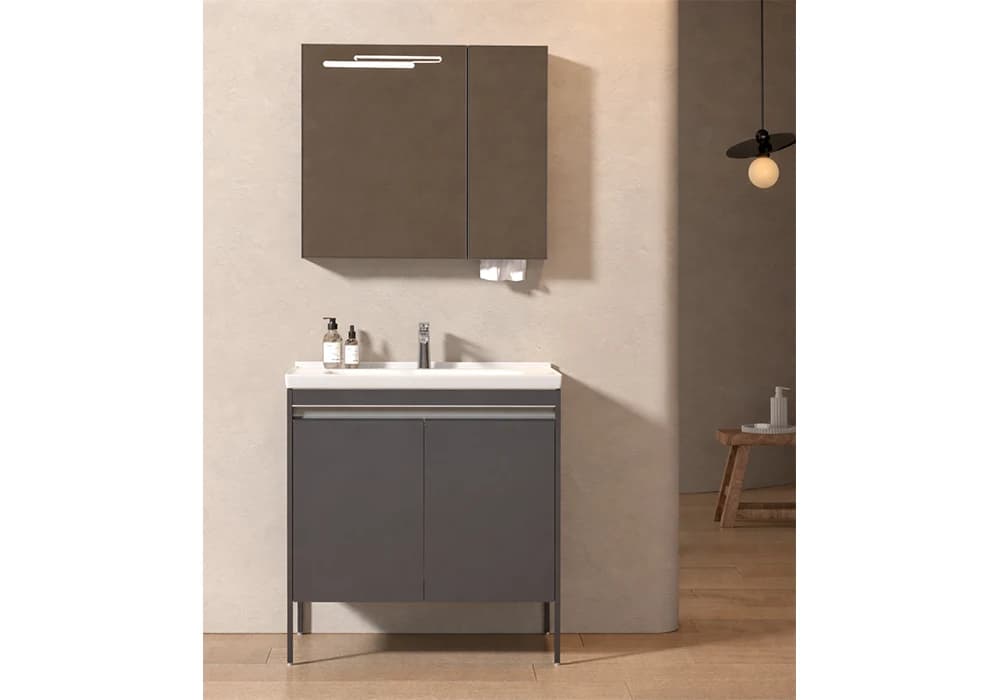 Ensemble Salle de Bain VICHIO Gris 80cm - Image 1
