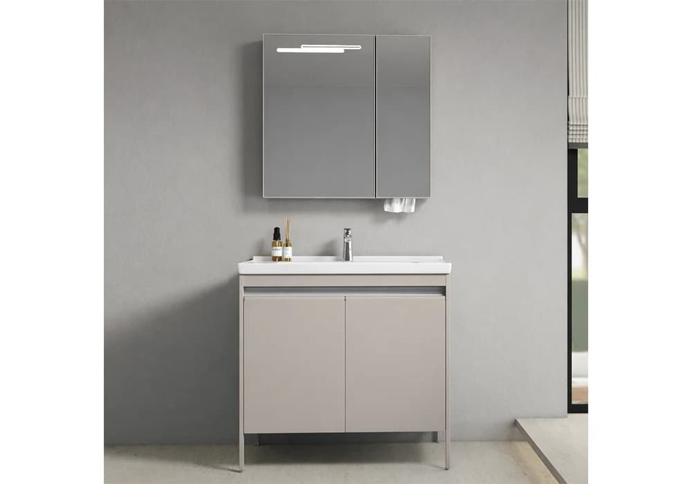 Ensemble Salle de Bain VICHIO Beige 80cm - Image 1