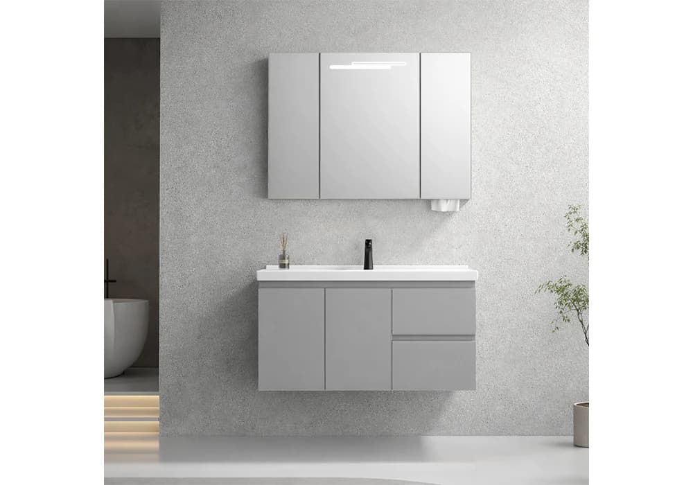 Ensemble Salle de Bain BELIA Gris 90cm - Image 1