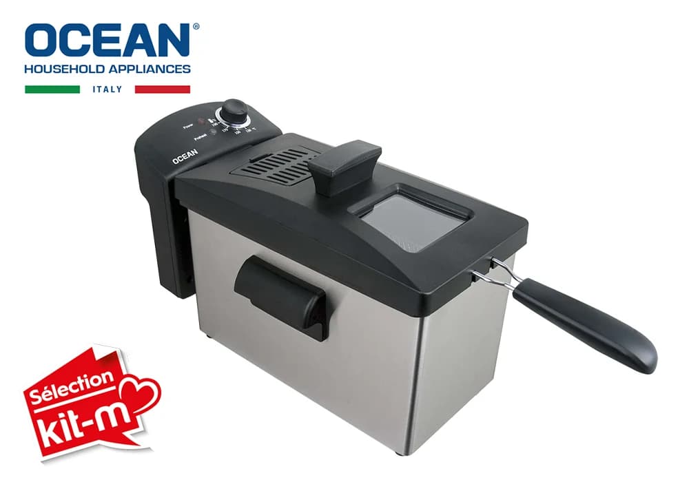 Friteuse Électrique Semi-Pro Inox 4L OCEAN (OCDF2840) - Image 2