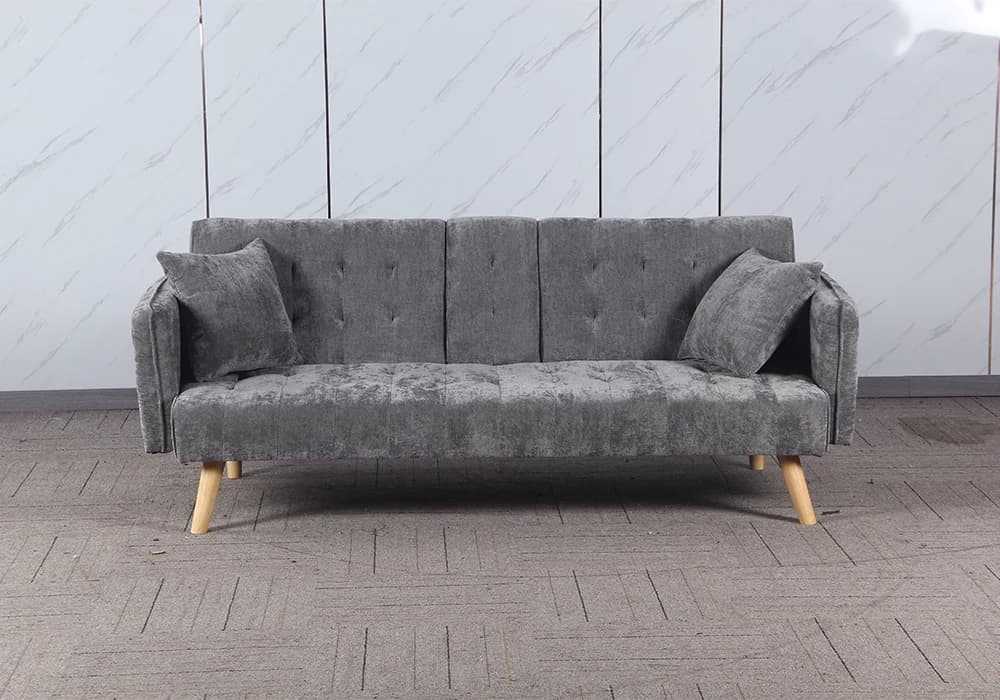 Banquette Clic-Clac PRETIA Gris Avec Console Centrale - Image 1
