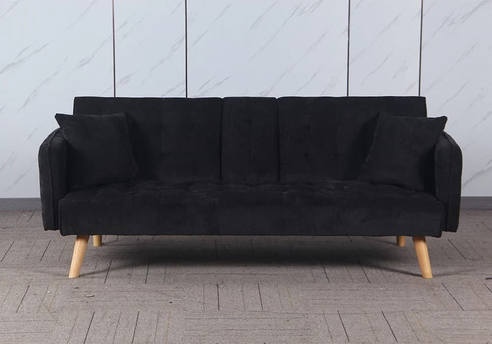Banquette Clic-Clac PRETIA Gris Foncé Avec Console Centrale - Image 1