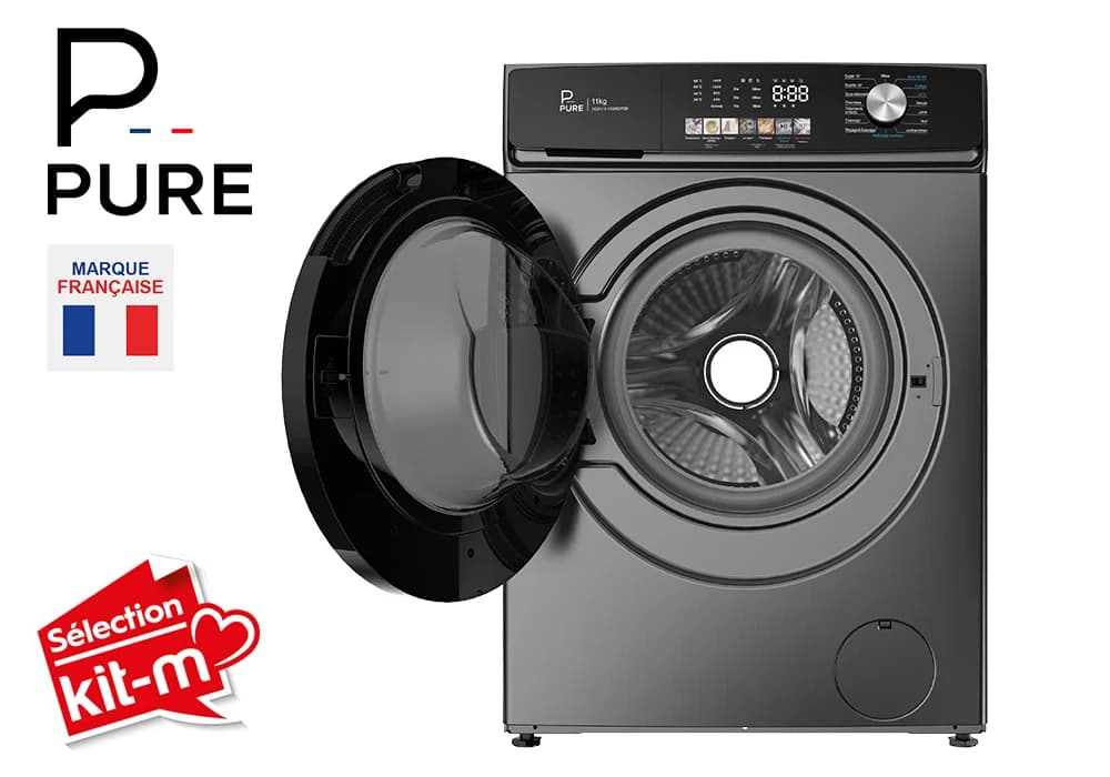 Lave Linge Inverter Silver 11KG PURE - Image 3