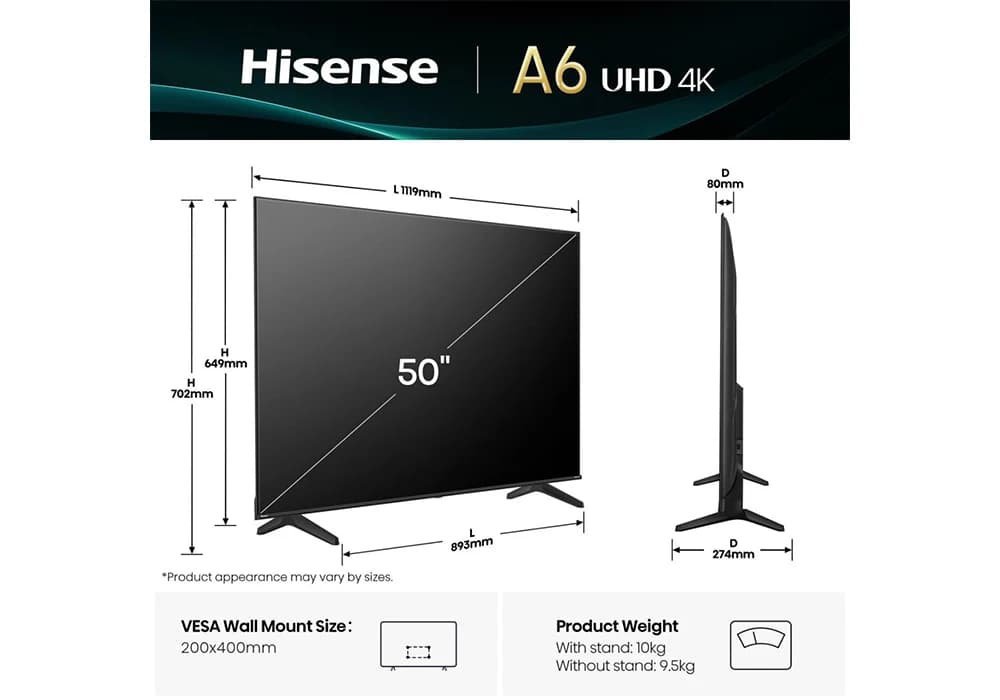 TV LED 4K AI UHD 50″ (127 cm) HISENSE - Image 5