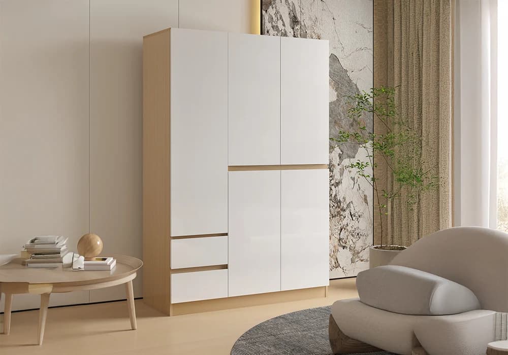 Armoire ALMORA 3 Portes 2 Tiroirs - Image 1