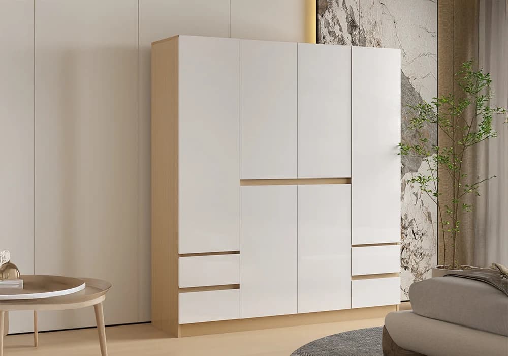 Armoire ALMORA 4 Portes 4 Tiroirs - Image 1