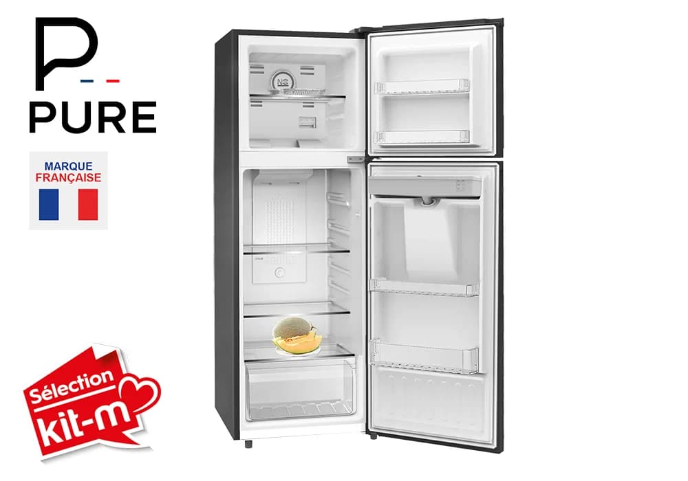 Réfrigérateur 2 Portes Dark Inox 257L PURE - Image 2