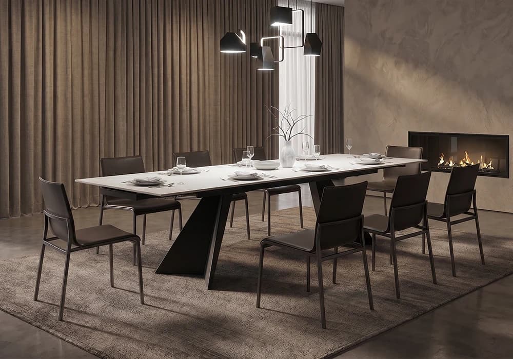 Table Rectangulaire Extensible NOVARA Blanc - Image 1