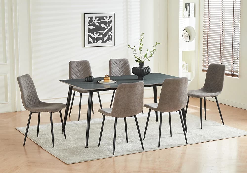 Ensemble Table à Manger avec 6 Chaises STONIA - Image 1