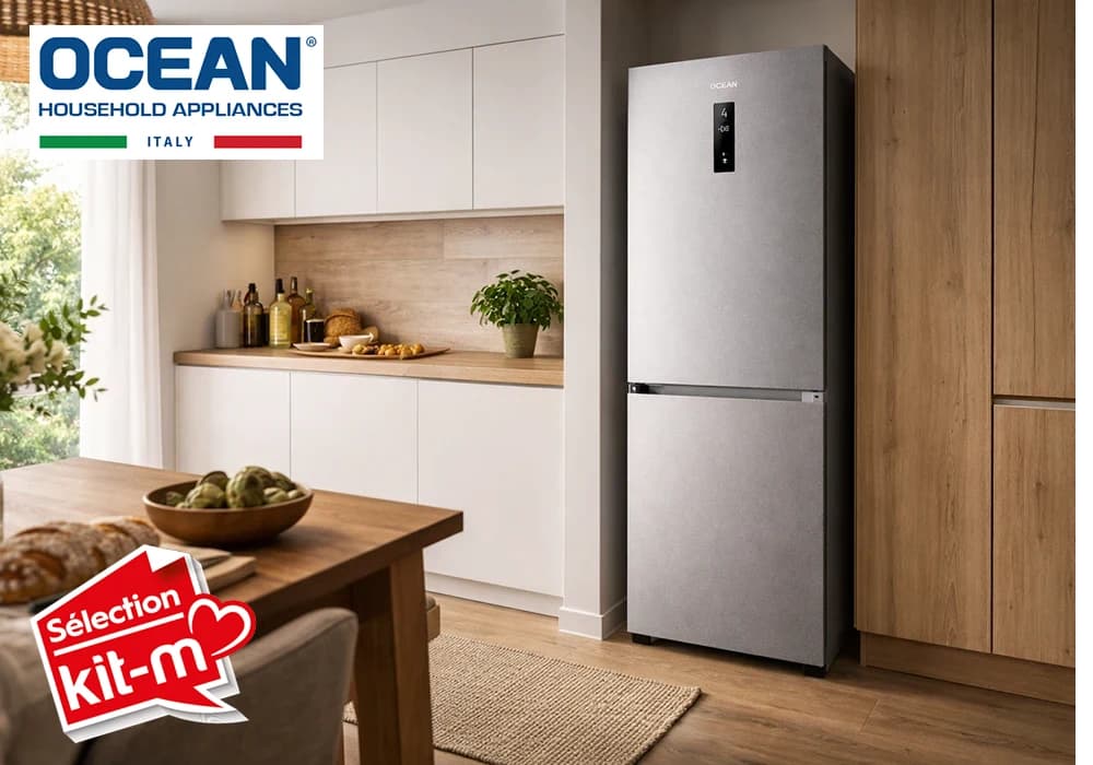 Réfrigérateur Combiné 290L No Frost Inverter OCEAN (OSCB310NFDS3) - Image 1