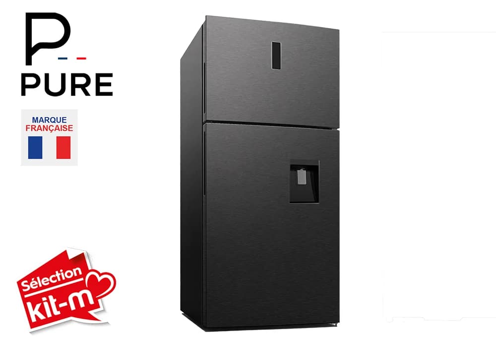 Réfrigérateur 2 Portes Dark Inox 483L PURE - Image 1