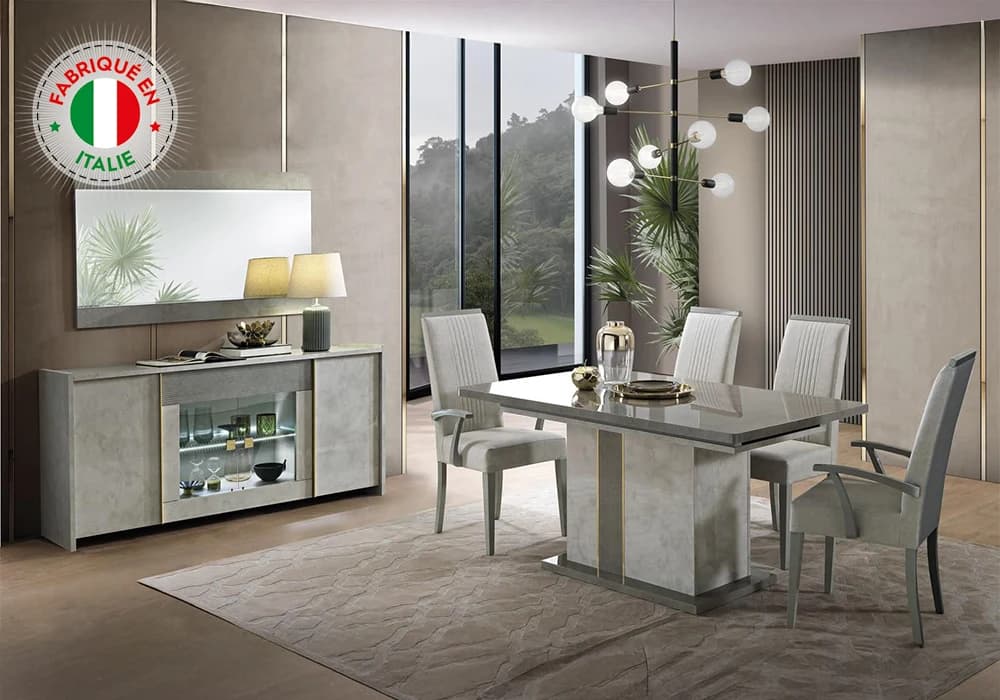 Buffet 4 Portes Gris (COLLECTION SOLE) - Image 2