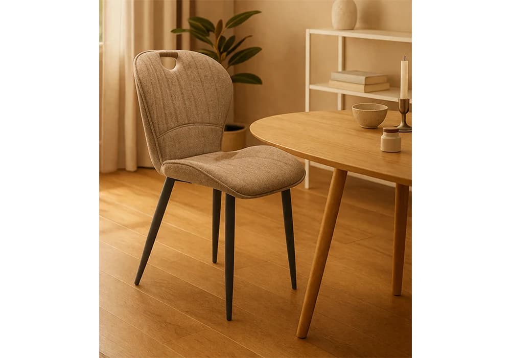 Lot de 6 Chaises MORINE Marron - Image 1