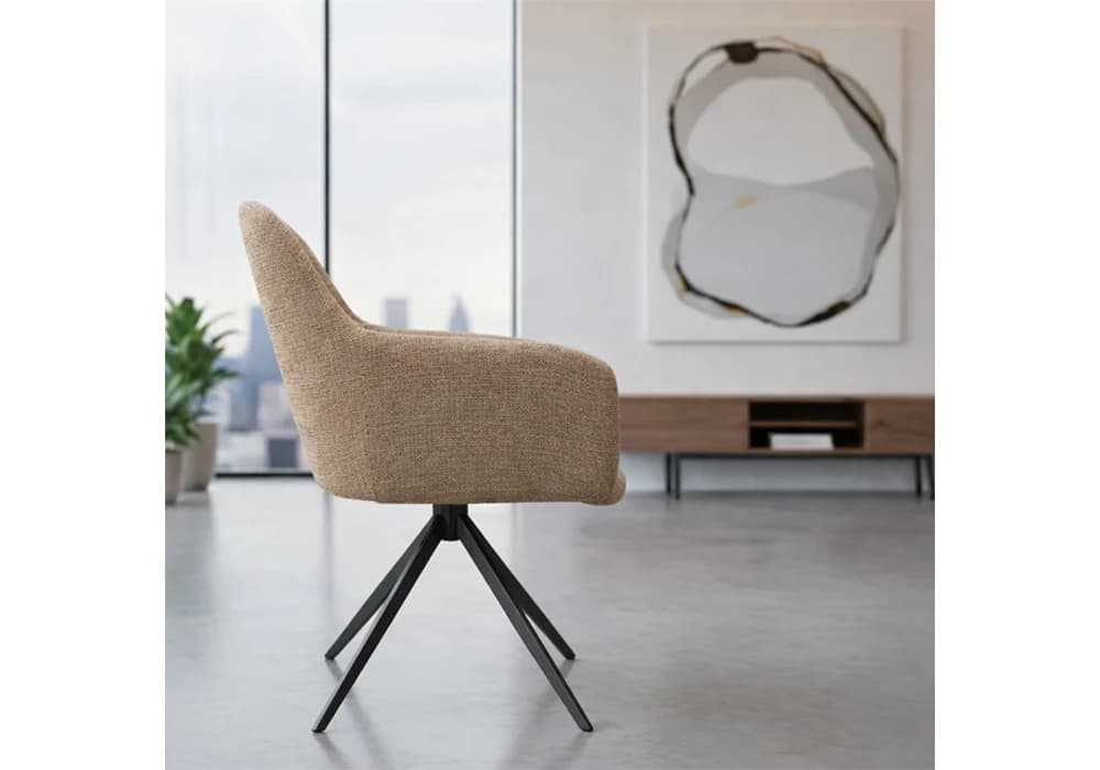 Lot de 6 Chaises Pivotantes DARIO Marron - Image 2