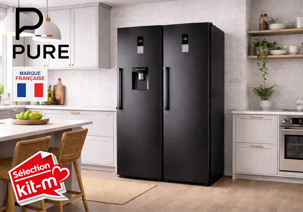 Réfrigérateur Armoire 1 Porte Dark Inox PURE - Image 4