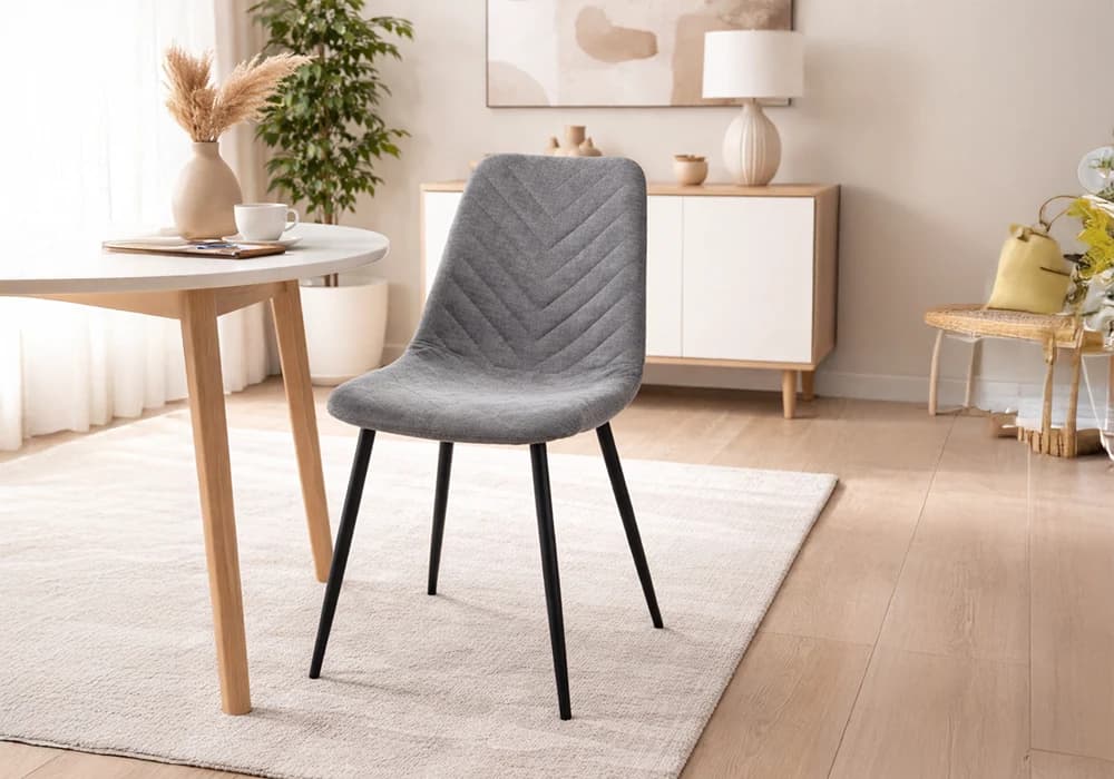 Lot de 6 Chaises NORYA Gris Clair - Image 1