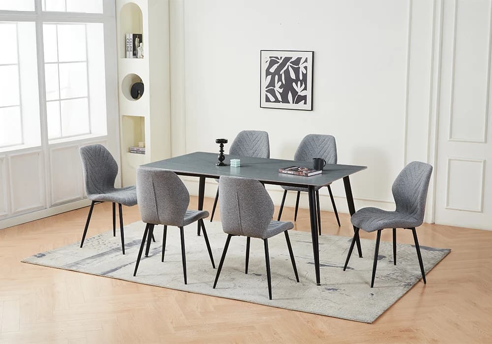 Lot de 6 Chaises VILIA Gris - Image 1