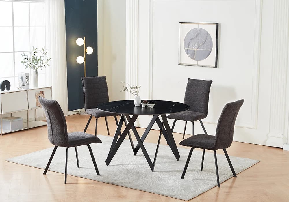 Lot de 6 Chaises ARIA Gris Foncé - Image 1