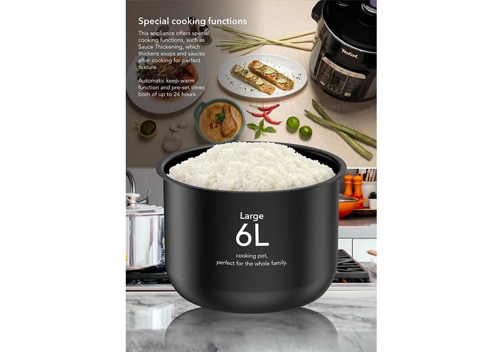 Multicuiseur Intelligent HOME CHEF 15 EN 1 TEFAL (CY6018M) - Image 3