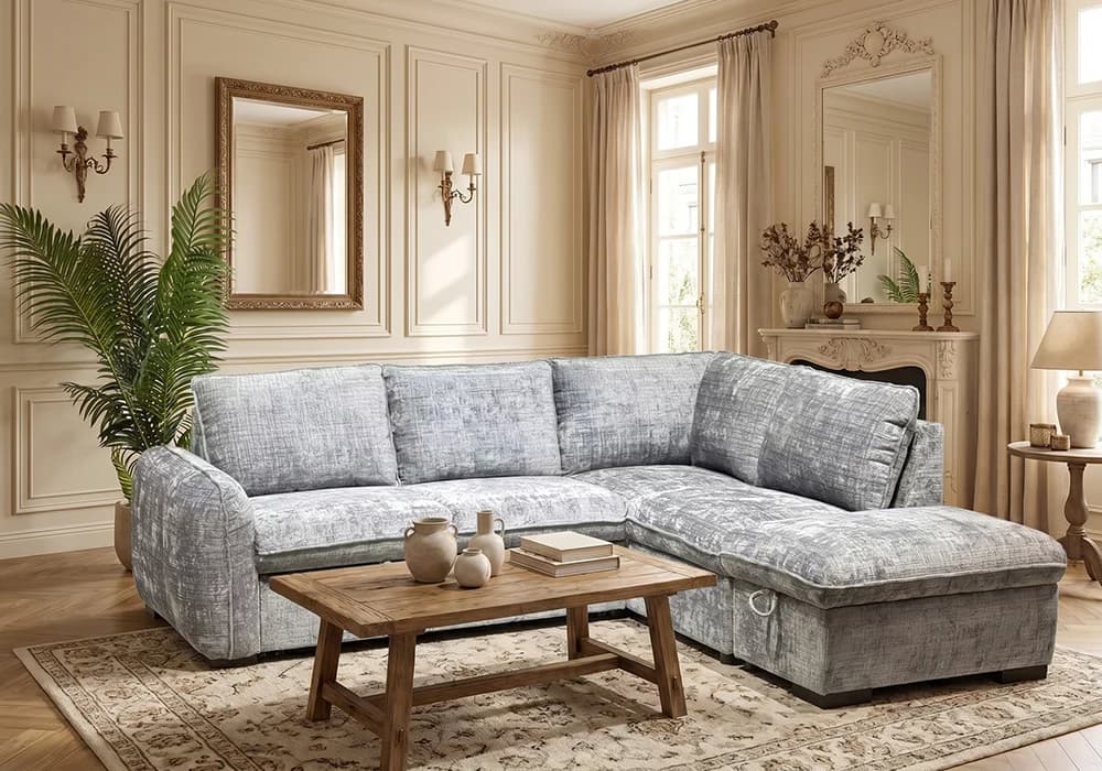 Salon d’Angle Convertible BLUME Gris - Image 1