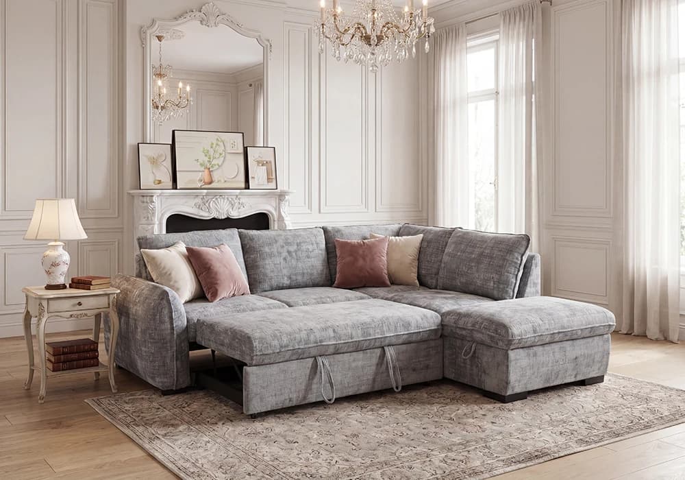 Salon d’Angle Convertible BLUME Gris - Image 2
