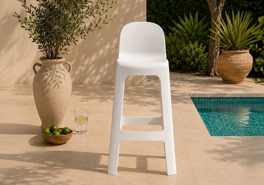 Tabouret de Bar PALMA Blanc - Image 1