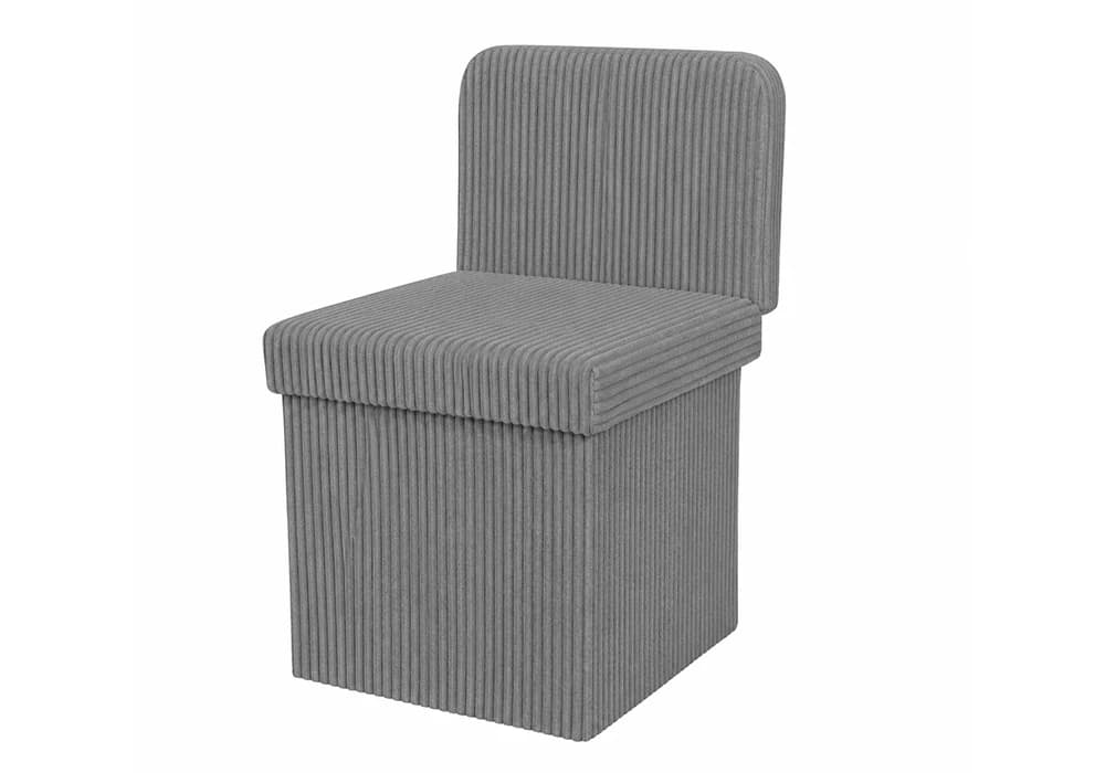Fauteuil D'Appoint VASCA Gris Avec Rangement - Image 2