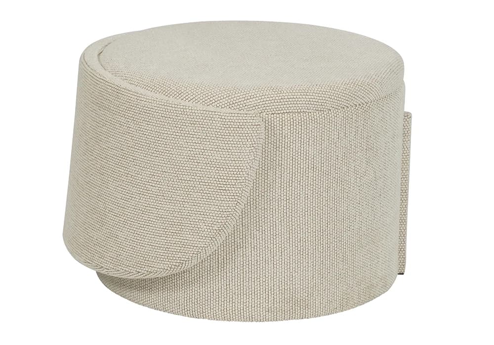 Fauteuil /Pouf d'Appoint MODERA Beige avec Rangement Intégré - Image 3