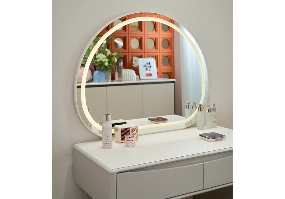 Coiffeuse LED 5 Tiroirs avec Pouf BALEA - Image 2