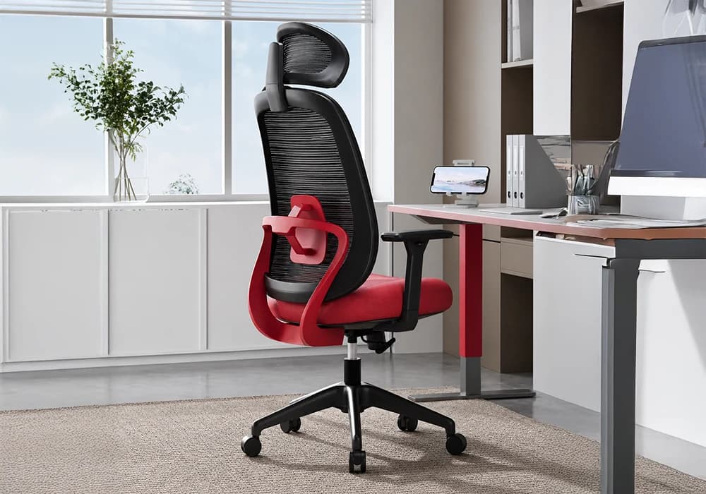Fauteuil de Bureau Ergonomique AeroBack Rouge/ Noir - Image 2