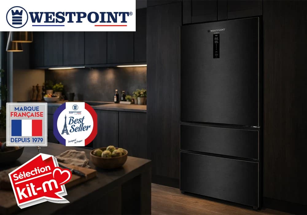 Réfrigérateur Combiné Multiportes 420L Inverter WESTPOINT (W3FT-46E26.EDZ) - Image 1
