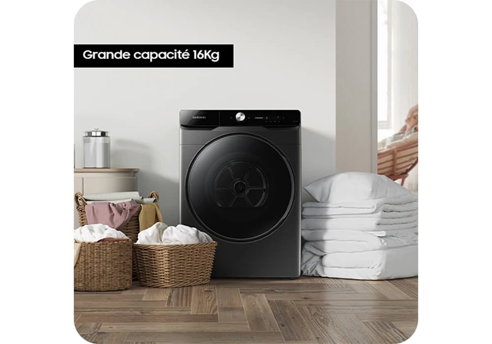 Sèche-Linge SAMSUNG Pompe à Chaleur Hybride 16 Kg Noir (DV16DG8600BV) - Image 3