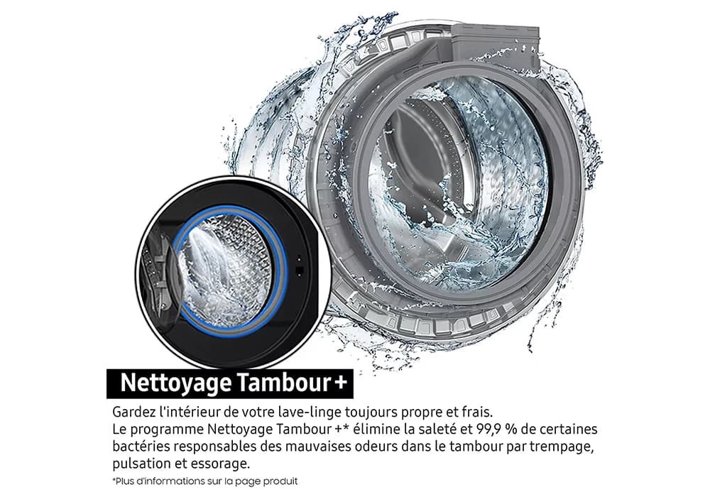 Lave-linge SAMSUNG AI Ecobubble™ 20 Kg Blanc (WF20DG8650BW) - Image 4