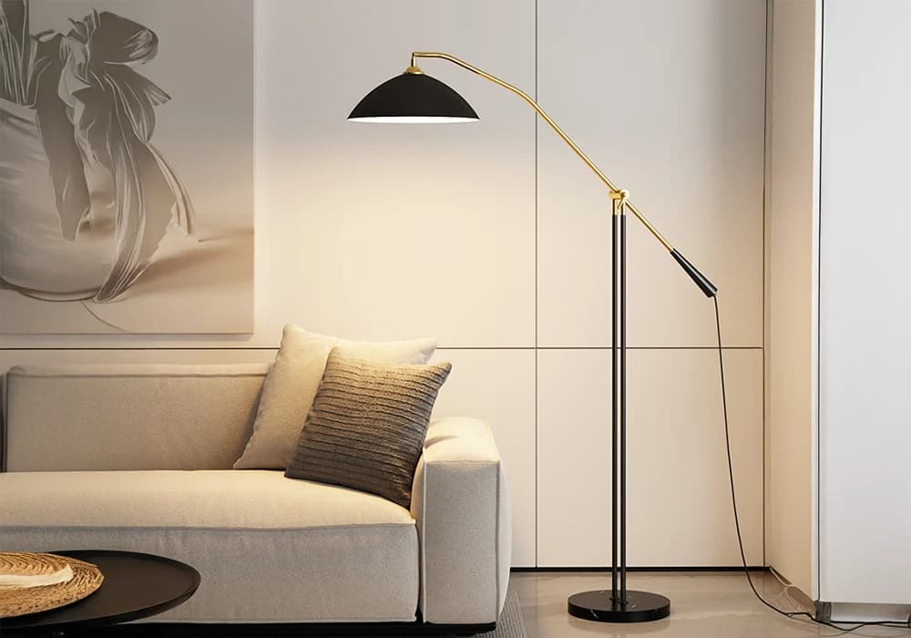 Lampadaire Atelier 1xE27 – Design Industriel Élégant Noir - Image 1