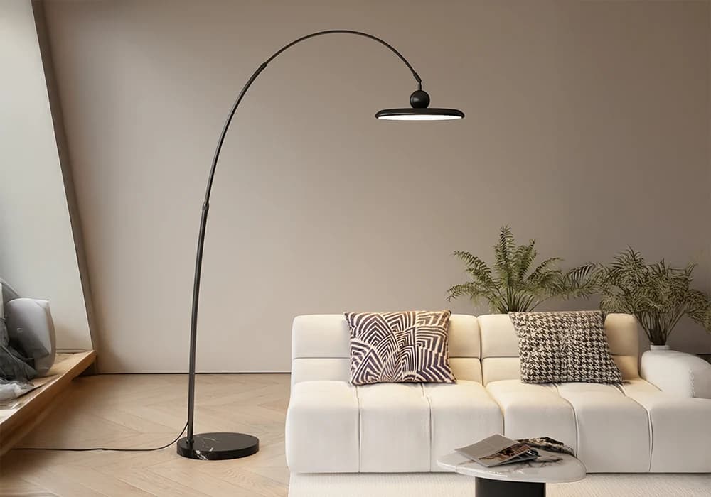 Lampadaire Orbit 36W CCT – LED Design Moderne Noir - Image 1