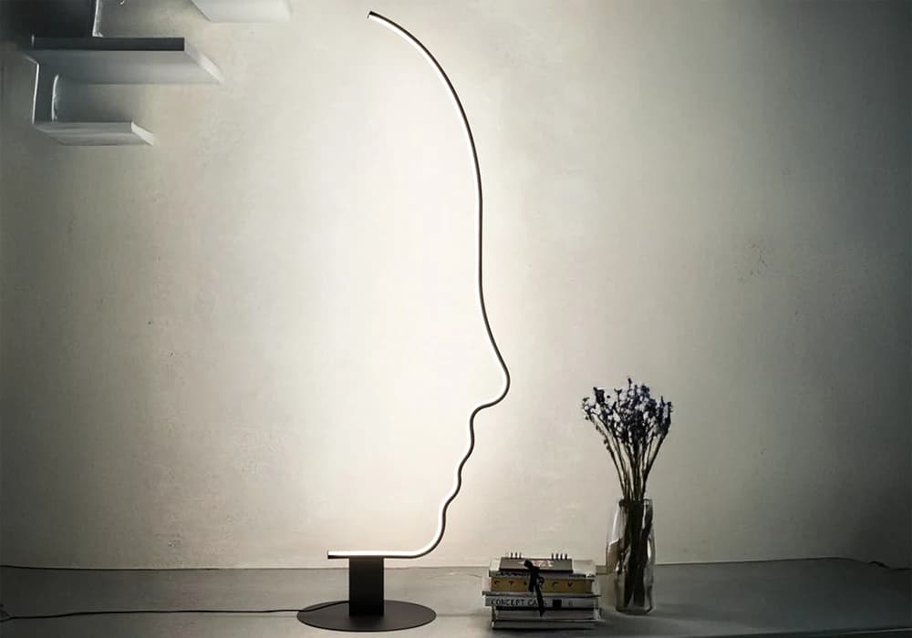Lampadaire SILHOUETTE 42W CCT – LED Design Sculptural Noir - Image 1