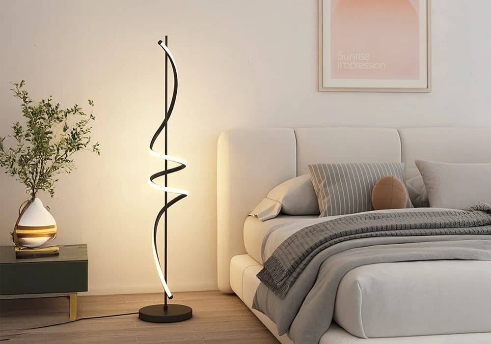 Lampadaire HELIA 40W CCT – LED Design Luxe Noir - Image 1