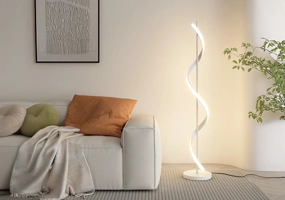 Lampadaire HELIA 40W CCT – LED Design Luxe Beige - Image 1