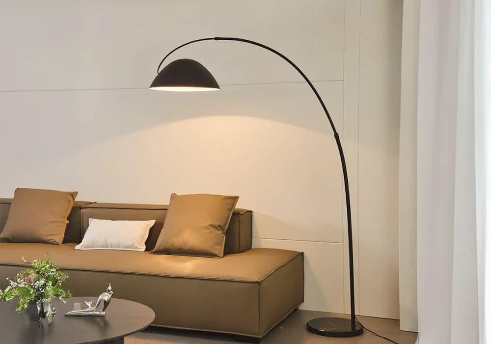 Lampadaire PORTIQUE 1xE27 – Design Arche Moderne Noir - Image 1
