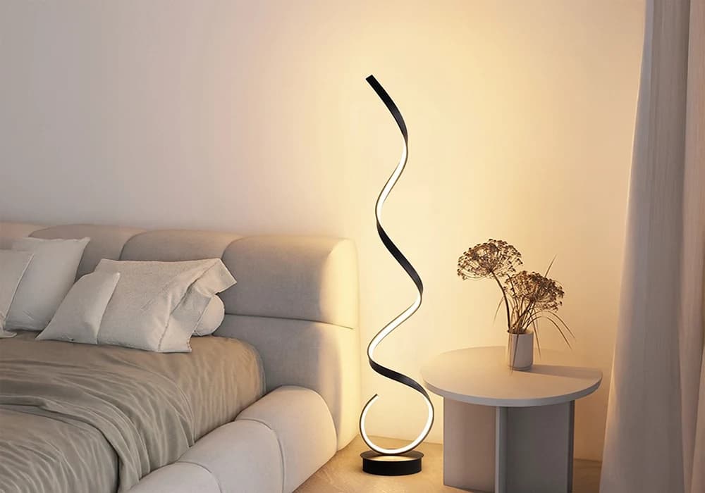 Lampadaire SILLAGE 42W CCT – LED Design Contemporain Noir - Image 1