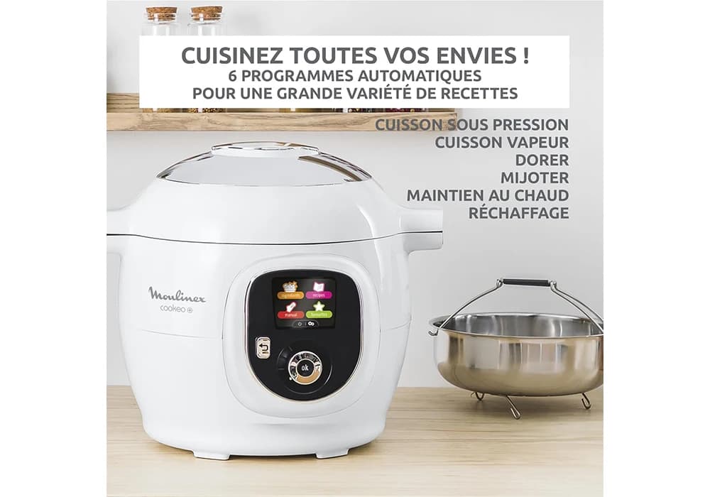 Multicuiseur Intelligent 180 Recettes MOULINEX Cookeo - Image 4